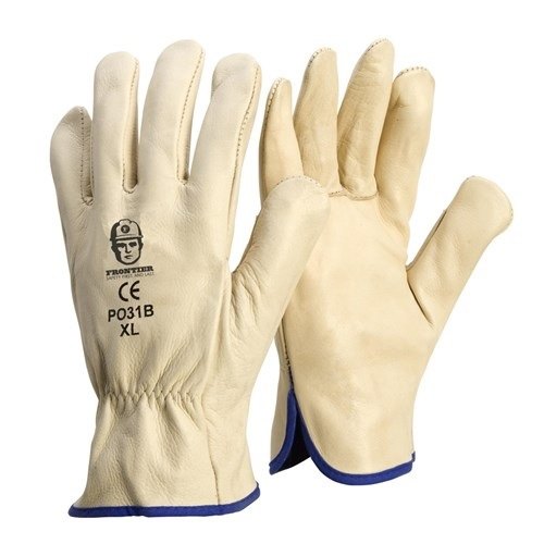 Plain Leather Chrome Driving Gloves / Split Rigger Gloves, 6-10 Inches, Finger Type: Full Fingered