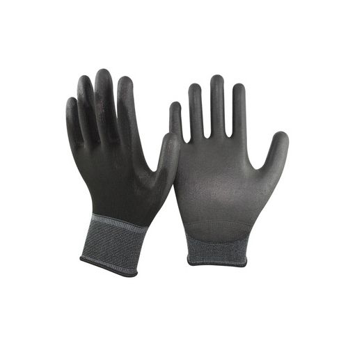 Medium, Large Grey , White Poly-Urethane Coated Nylon Gloves