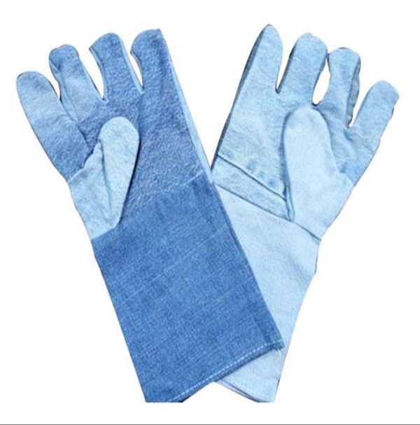 Blue Jeans Hand Gloves, For Safety, Size: Medium