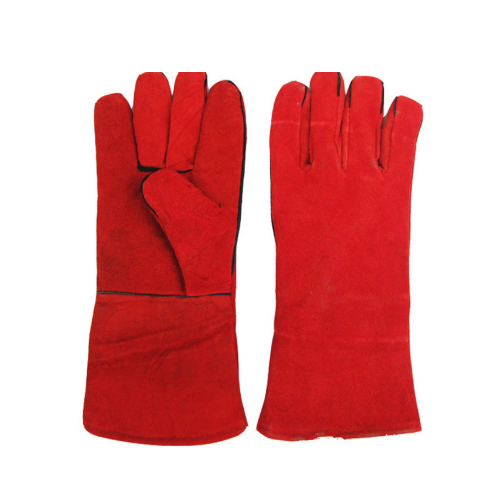 Red Welder Gloves With Lining