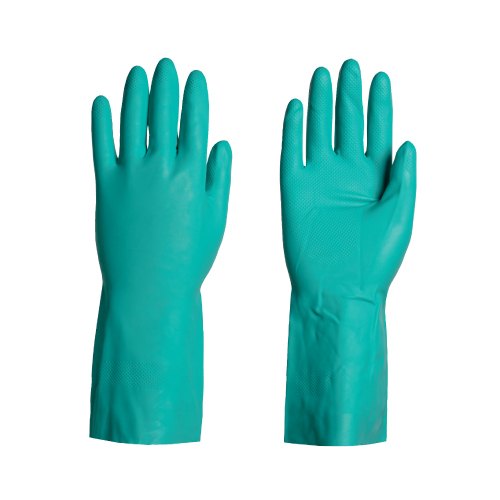 Green Nitrile Flocklined Gloves