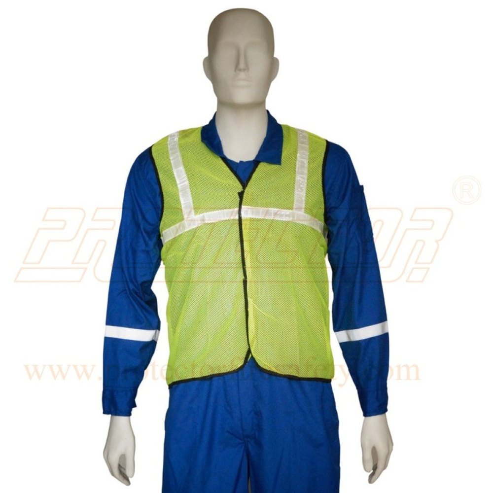 Safedot Jacket Net Type ( Green/ Orange)
