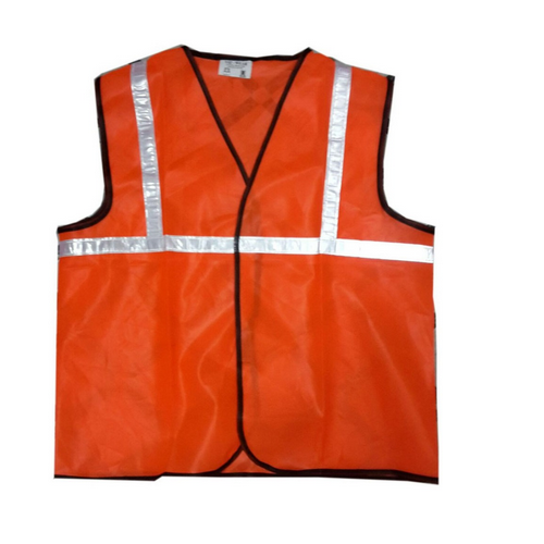 Polyester Without Sleeves Reflective Jacket, Size: S To 5 XL