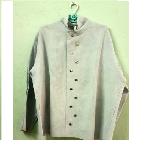 White Leather Welding Jacket