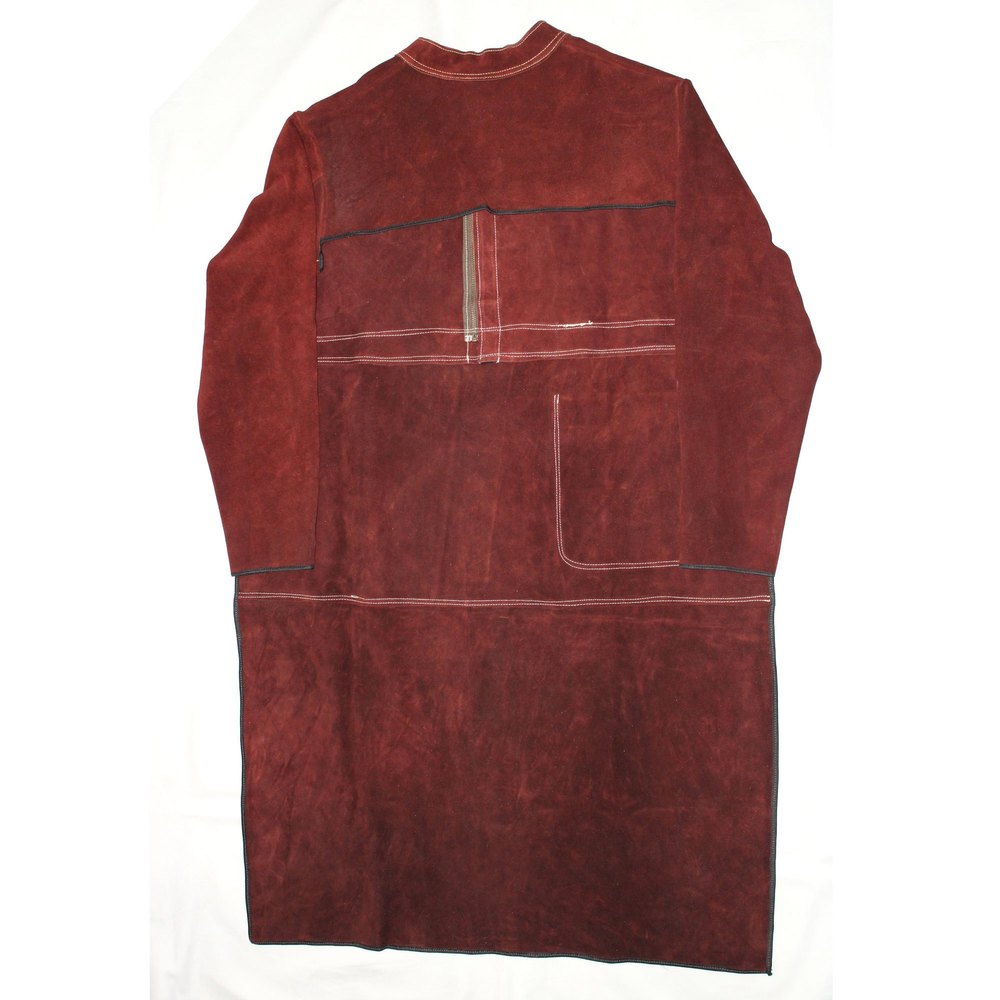 Cotton Plain Brown Leather Welding Jacket, For Safety & Protection, Size: Medium