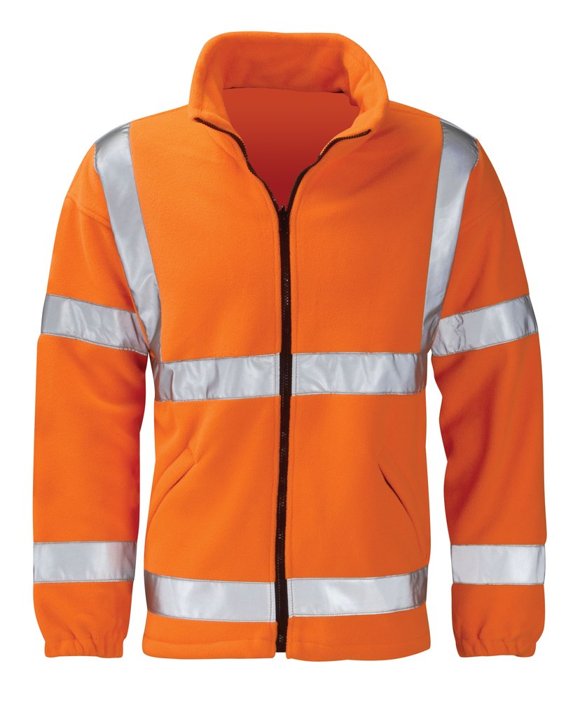 Orange Full Sleeves Industrial Reflective Safety Jacket