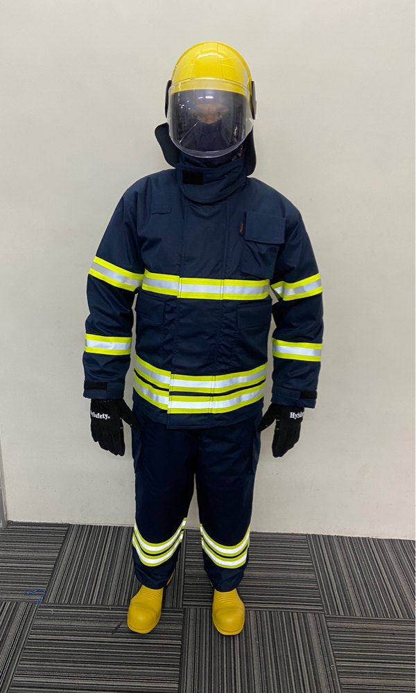 Navy Bliue Full Sleeve Firefighter Jacket, Large, Machine wash