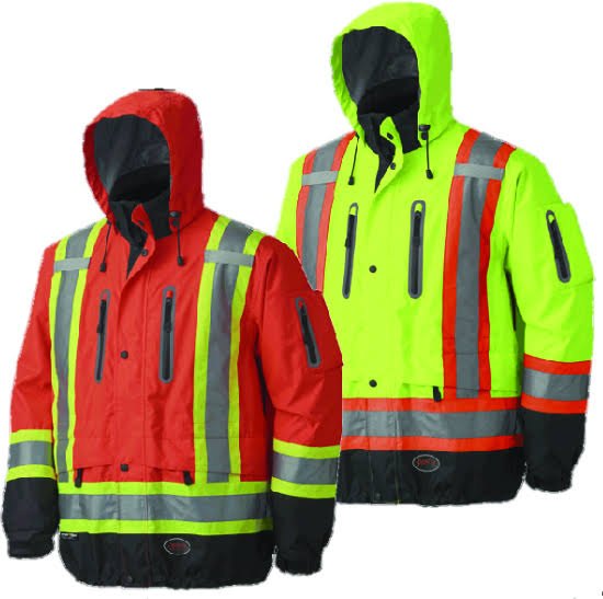 Orange And Navy Blue Full Sleeve Firefighter Jacket, Machine Wash