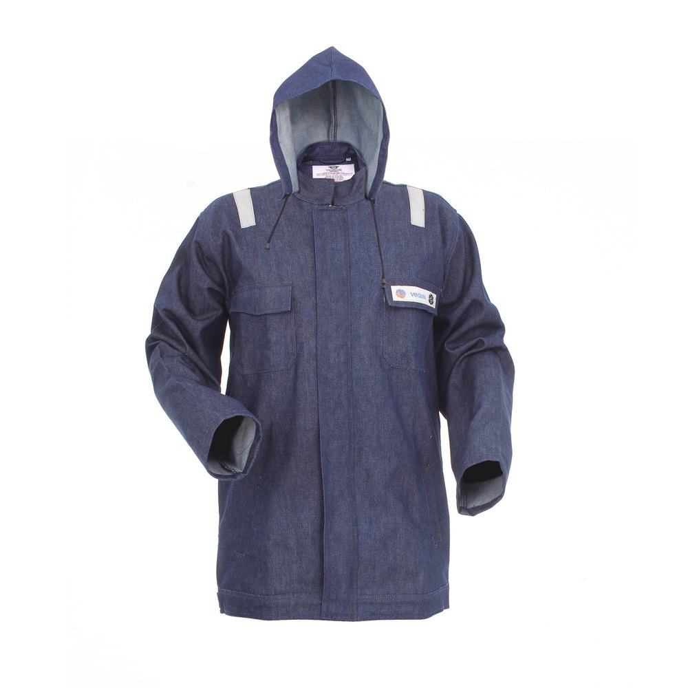 Proban Treated Denim Fire Resistant Arc Resistant Safety Jacket, Size: Xs - Xxl