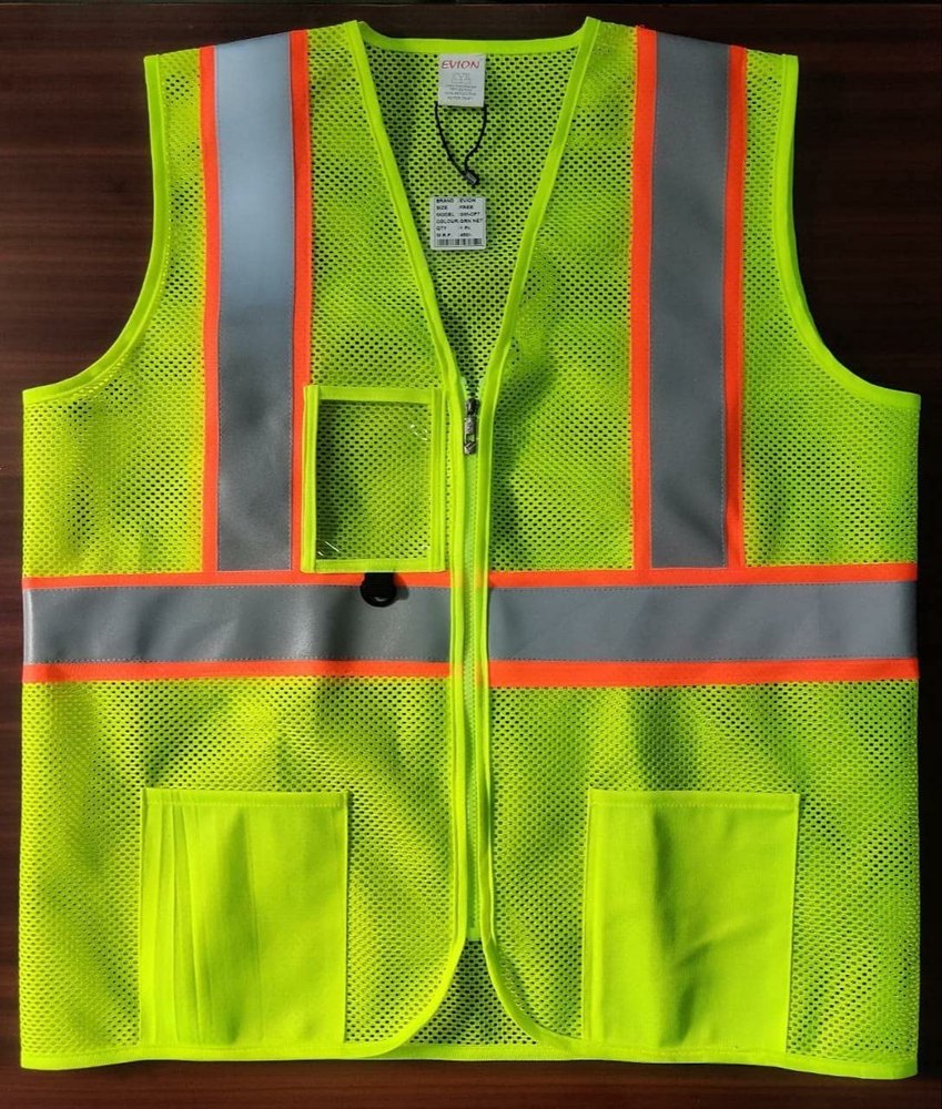 Without Sleeves Polyester Fire Safety Jackets, Size: Medium