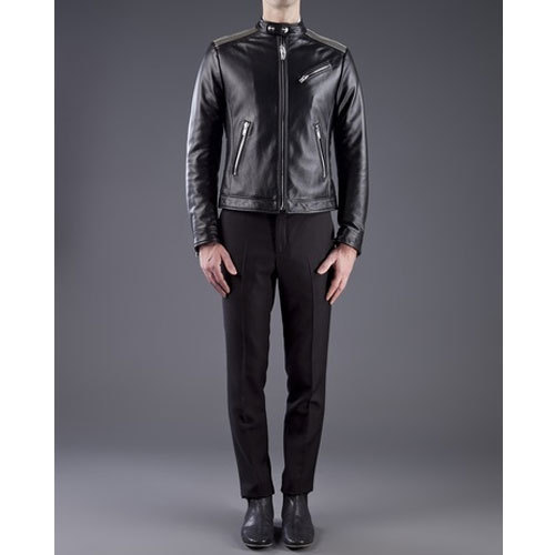 Black Men Designer Leather Jacket