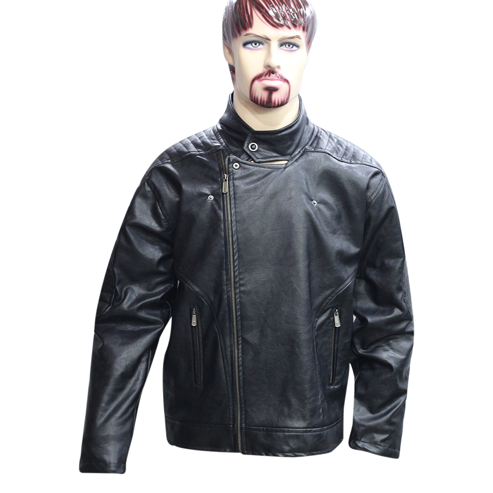Mens Leather Black Jacket, Size: S-XL