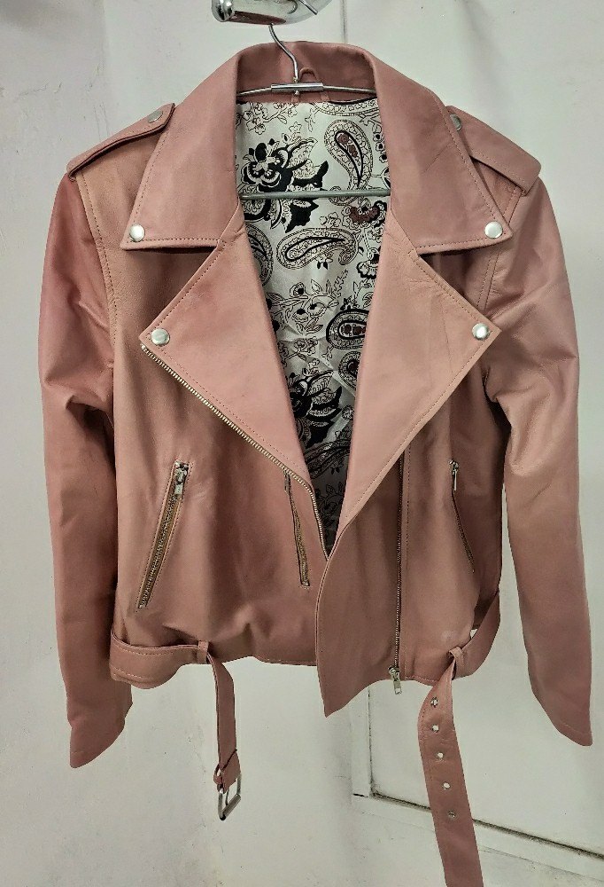 Genuine leather women jacket