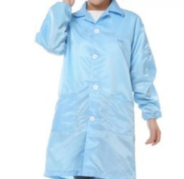Blue Nylon Clean Room Anti Static Dress