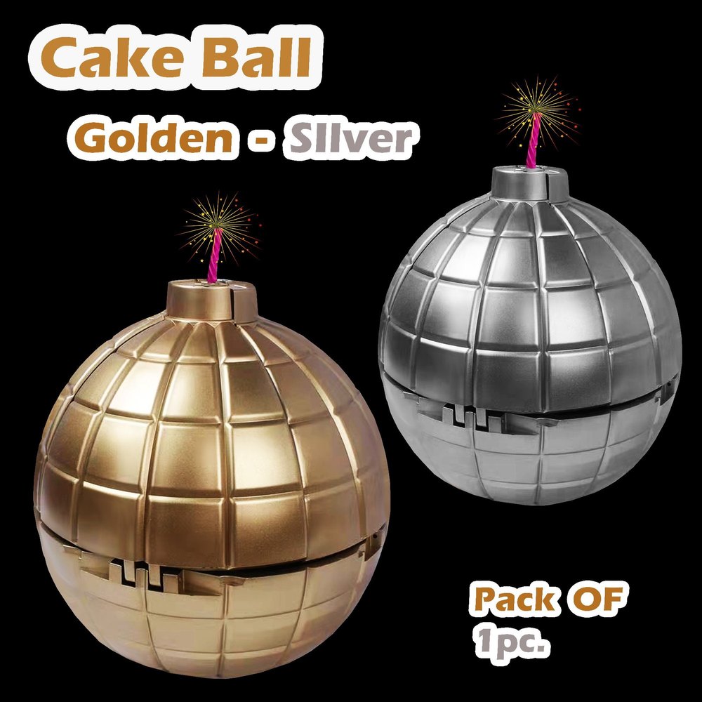 Polystyrene Golden Silver Cake Ball