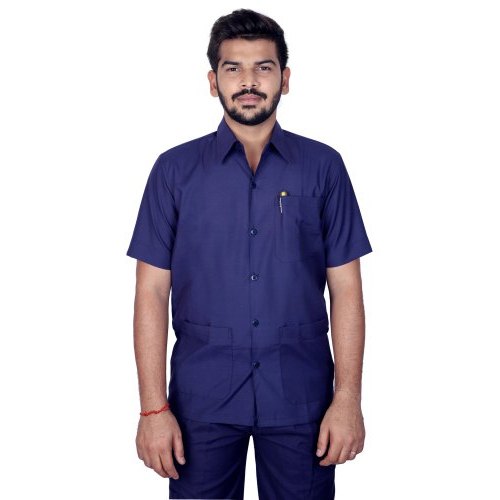 Blue Cotton Industrial Worker Shirt