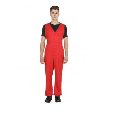 Polyester and Cotton UB-BIB-0001 Red Bib Overall