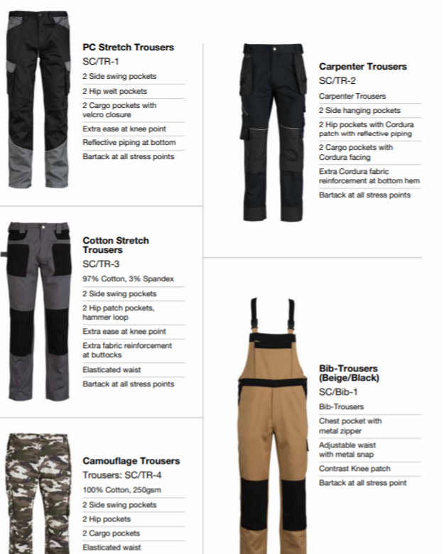 White And Black Men Industrial Trouser