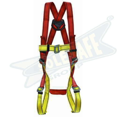 Nylon Red, Yellow Full Body Fall Protection Safety Belt