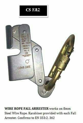Ms Wire Rope Fall Arrester, for Fall Protection
