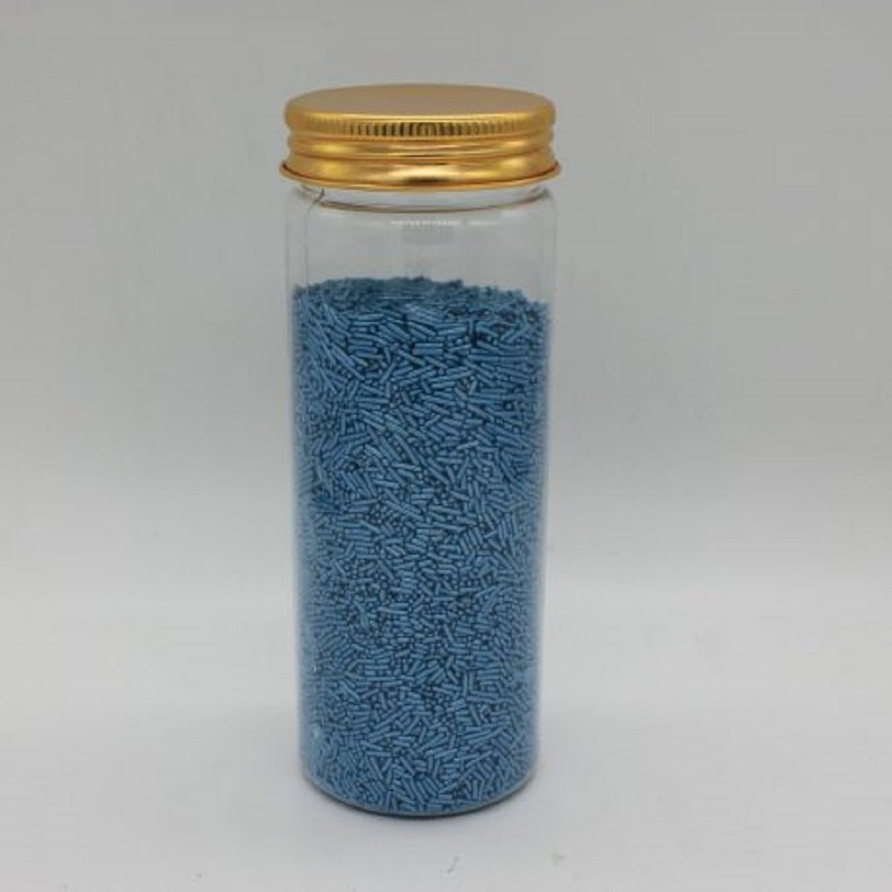 Blue Vermicili Sprinkles, For Cake Decoration, Jar