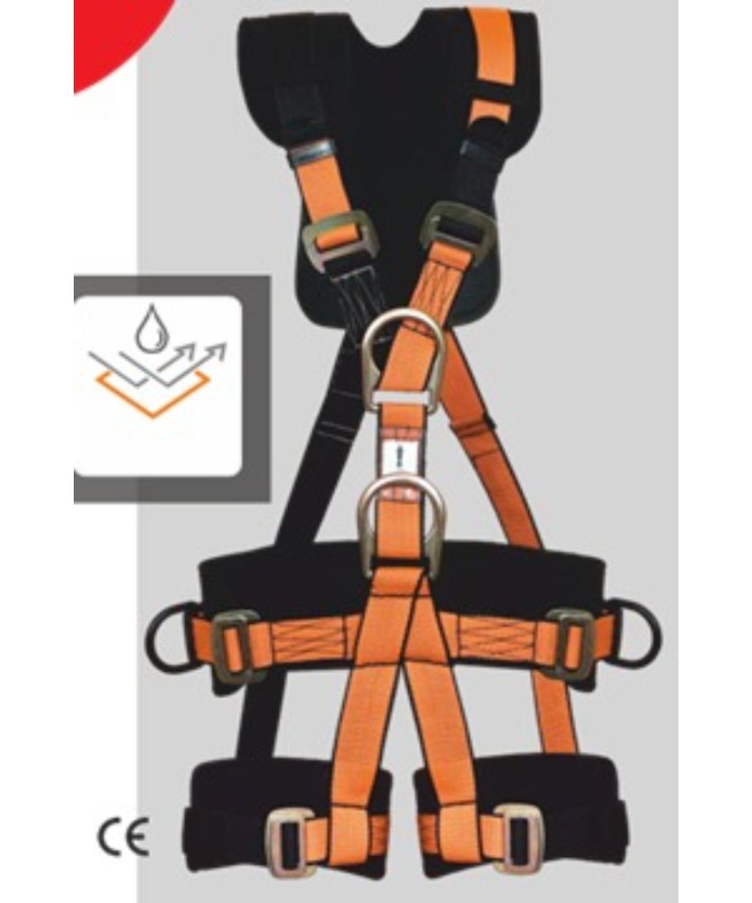 Black And Orange Full Body Safety Belt Harness, For Industrial, Model Name/number: Powder Coated
