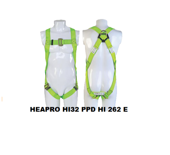 Zinc Plated Metal Parts Green Heapro HI 32 PPD Hi 262 E Safety Harness, For Fall Protection