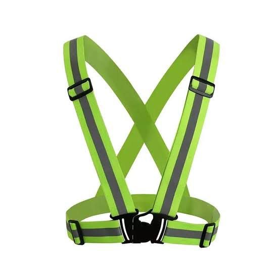 Green, Orange Elastic Reflective Belt For Safety