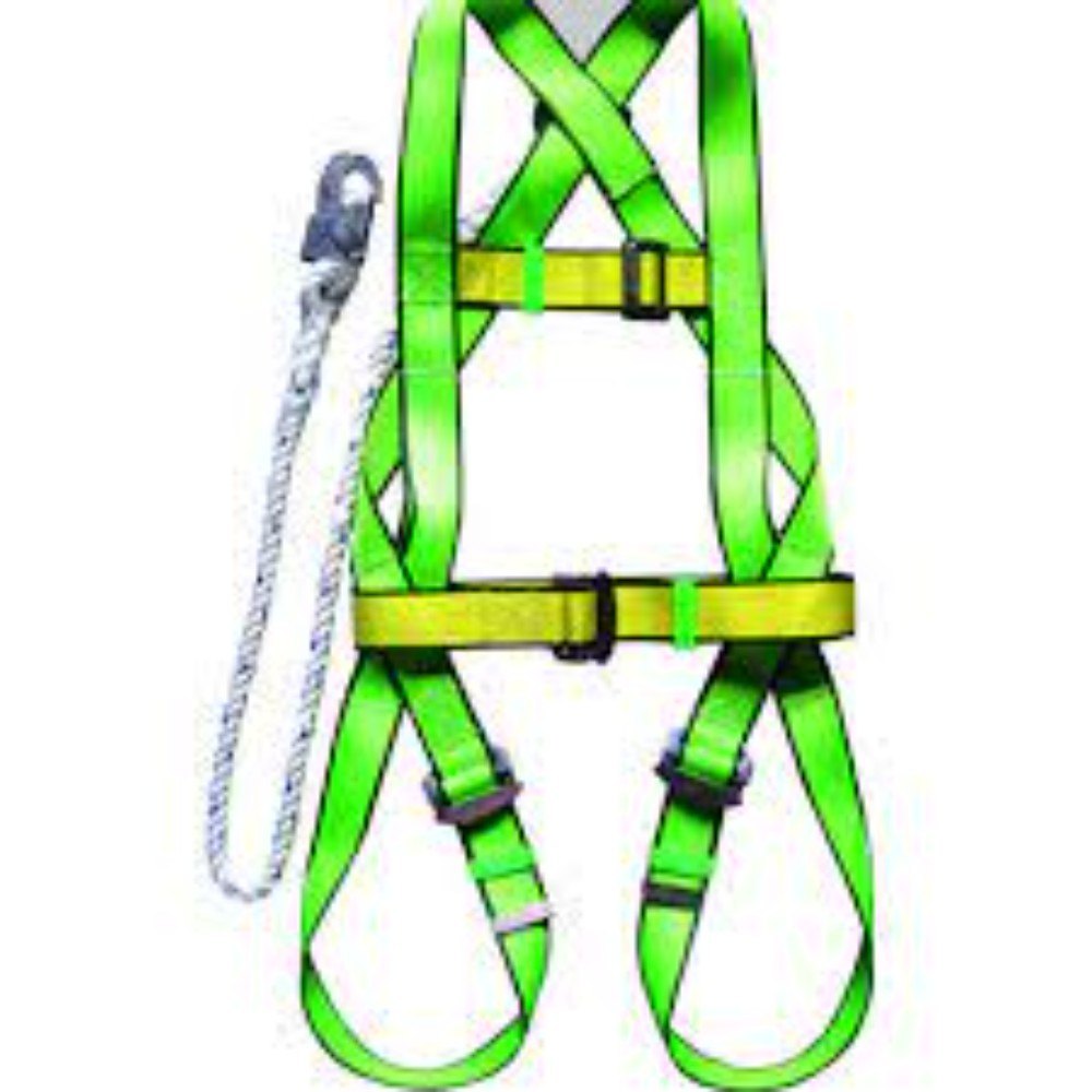 Webbing Green Safety Belt Full Body Harness, Model Name/Number: 532655, Size: Free Size