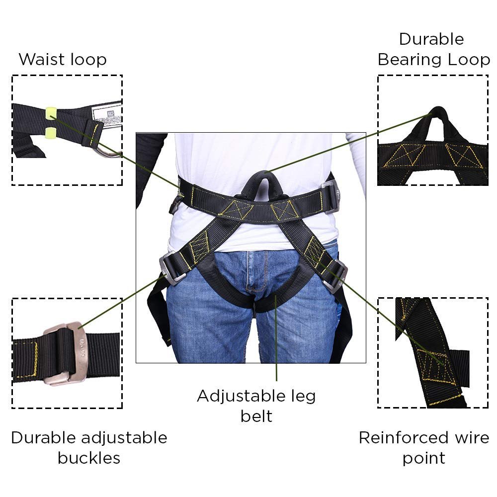 Polyester Black Harness Belt, For Industrial, Size: Free Size