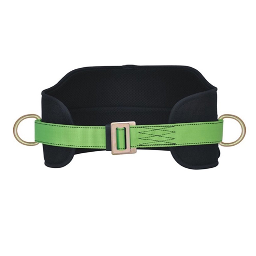 Green Work Positioning Waist Belt With Two Lateral D, For Fall Protection, Model Number: Pn 01