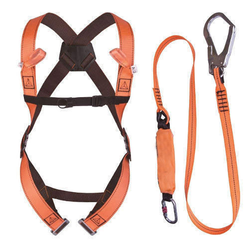Orange And Black Canvas Retractable Safety Harness
