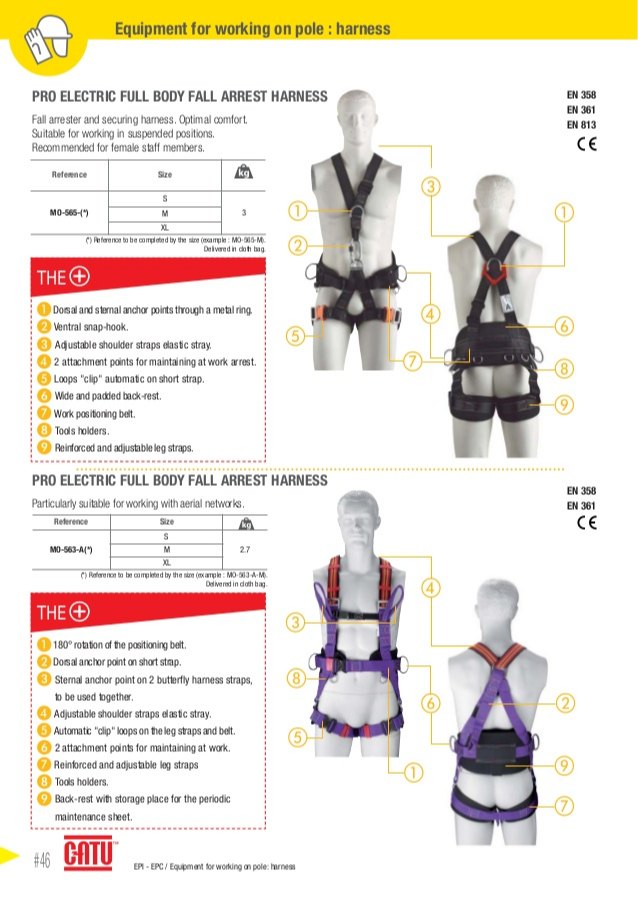 Black Electric Full Body Fall Arrest Harness, Size: Standard