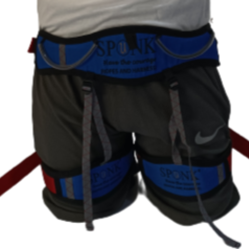 blue/red Sit Safety Harness Belt (UIAA CERTIFIED), Model Name/Number: Nylon / Polyester, Size: Universal
