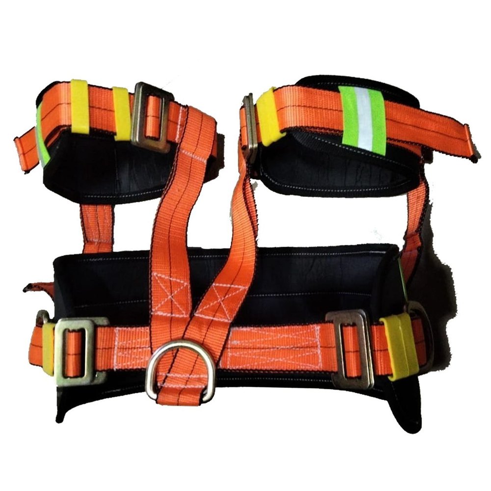 Orange Nylon Retractable Safety Harness, For Construction