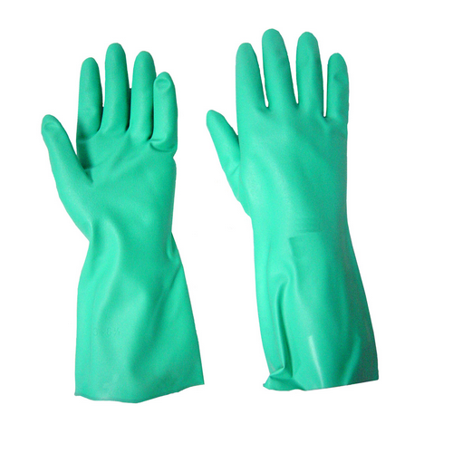 Washable Green Nitrile Hand Gloves