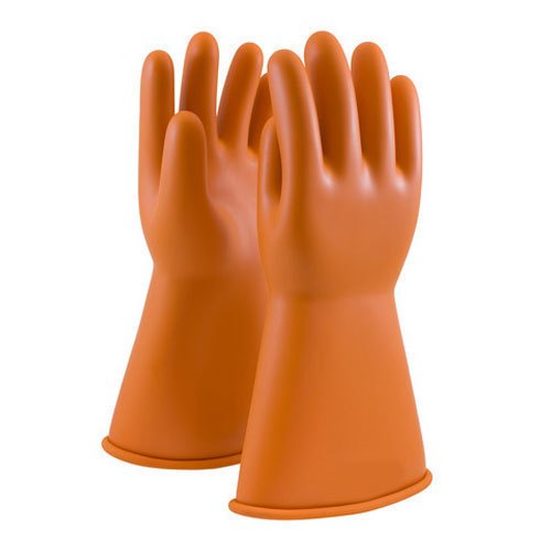 Washable Orange Rubber Hand Gloves, For Construction/Heavy Duty Work