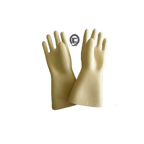 Unisex White 5000 Volts to 33000 Volts Electrical Hand Gloves