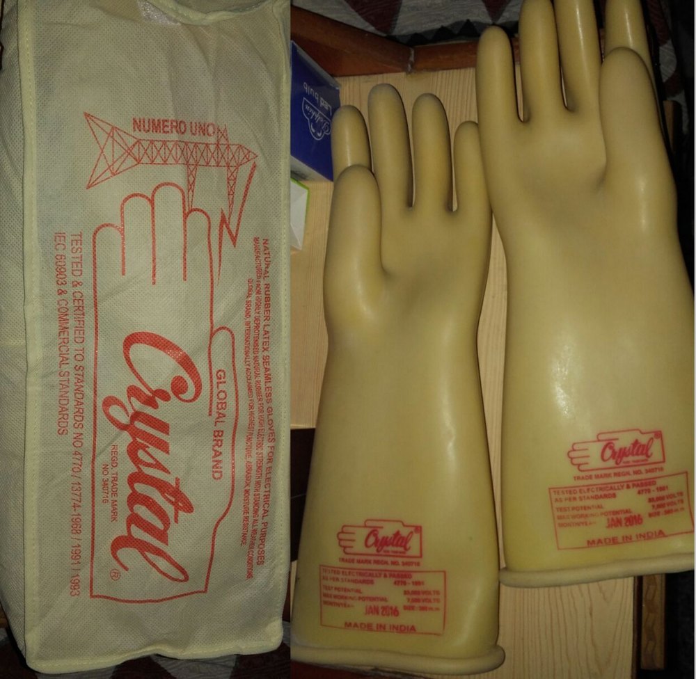Crystal Electrical Shock Proof Gloves, Application: Electrical Protection