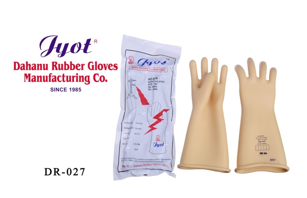 Unisex Free Size Electrical Seamless Gloves, Working Potential: 7500 Volts