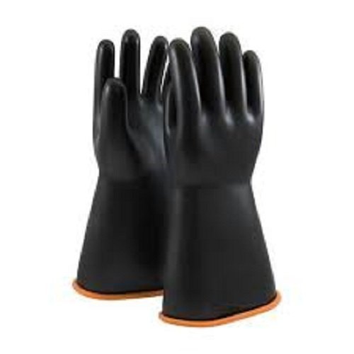 Plain Rubber Electrical Safety Glove, For Industry/Material Handling/Assembly