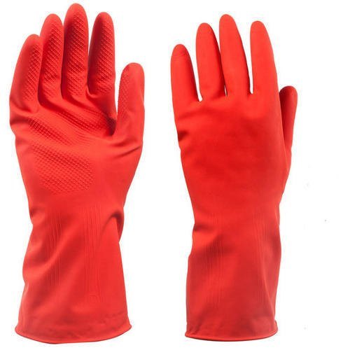 Silver Lined Red Surf Industrial Rubber Hand Gloves, Model Name/Number: 661C-50