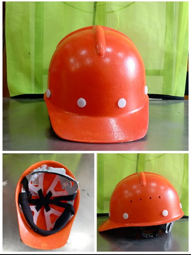Orange FRP Safety Helmet, For Industrial, Size: Small
