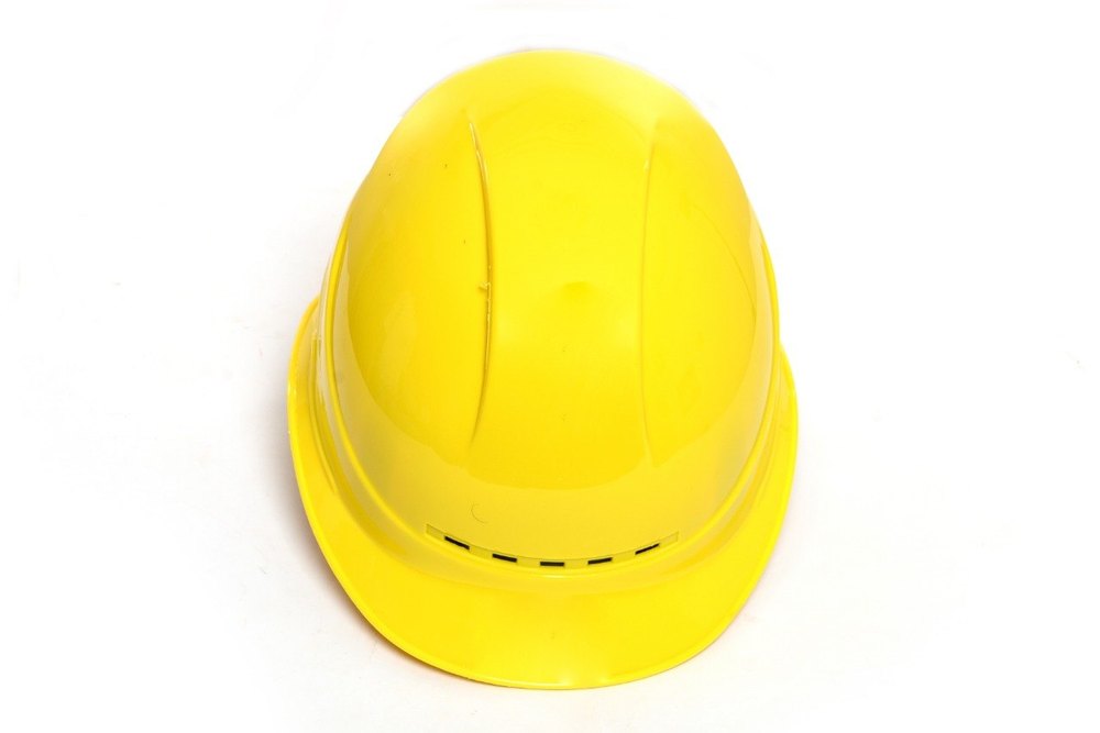 Plastic Yellow Safety Helmet Outdoor Indoor Multipurpose Use