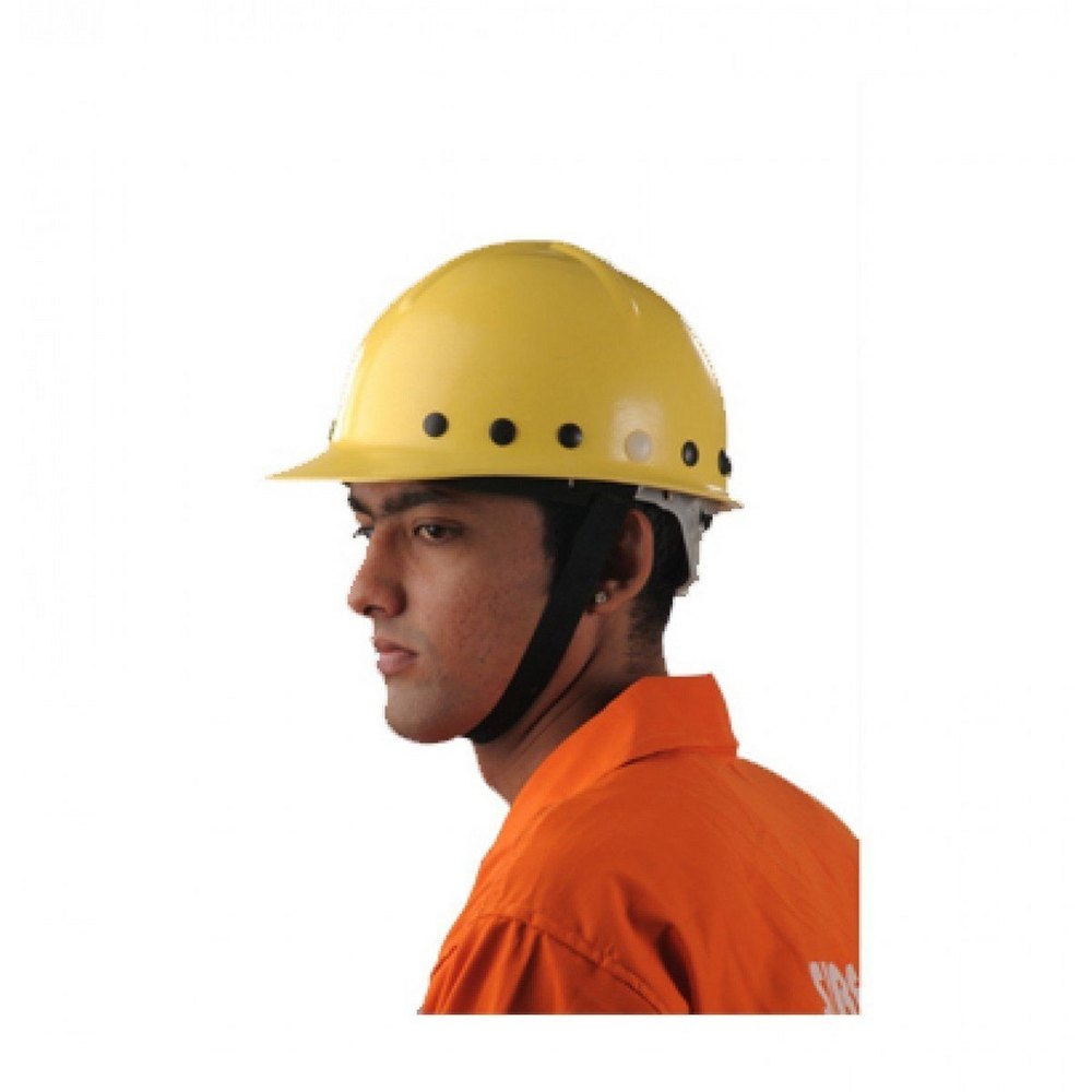 Yellow Or White Concord Frp Safety Helmet, Size: Free