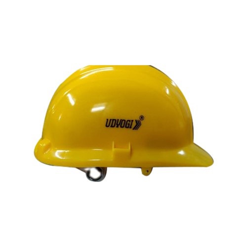 PVC Yellow Industrial Safety Construction Helmets, Size: Large