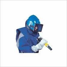 Pp Blue, Green Blasting Helmet Astro, Standard: Isi, Size: Standard