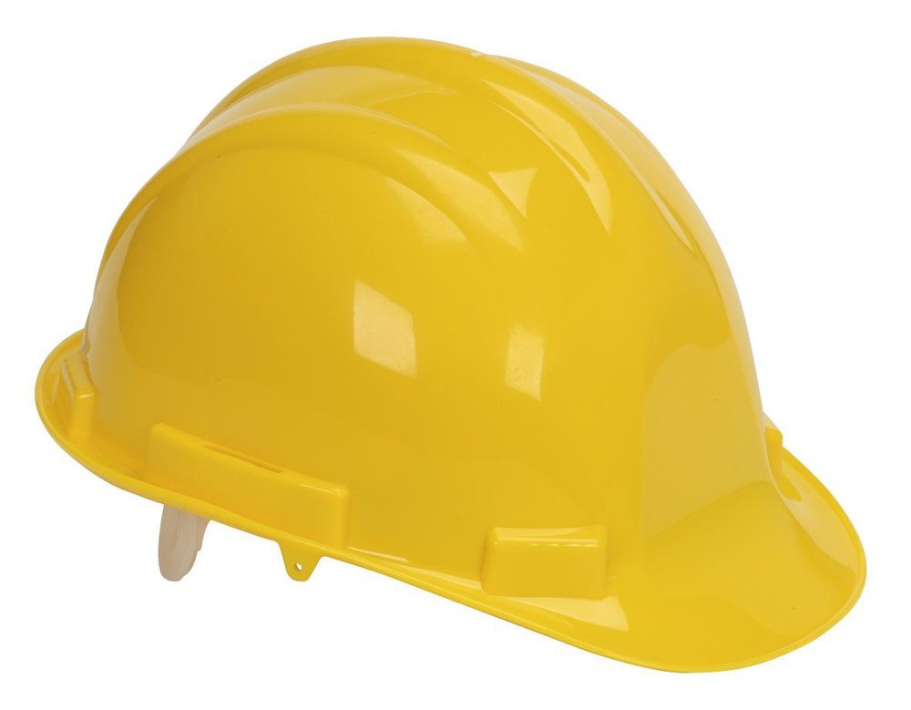HDPE Yellow PVC Safety Headgear Helmet, Packaging Type: Box