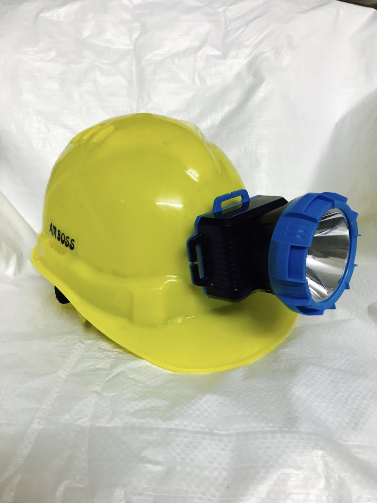 Hdpe 10 Watt Safety Helmet With Head LED Lamp