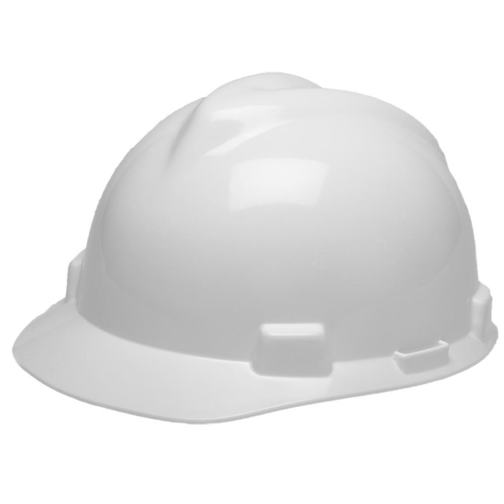 White Polypropylene Plastic Fusion Safety Helmet